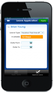 The tablet version of the UI 
