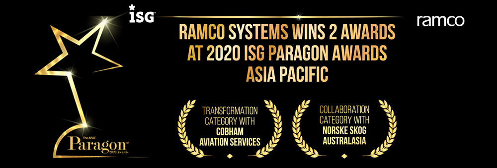 Ramco Systems wins Two awards at the 2020 ISG Paragon Awards Asia Pacific