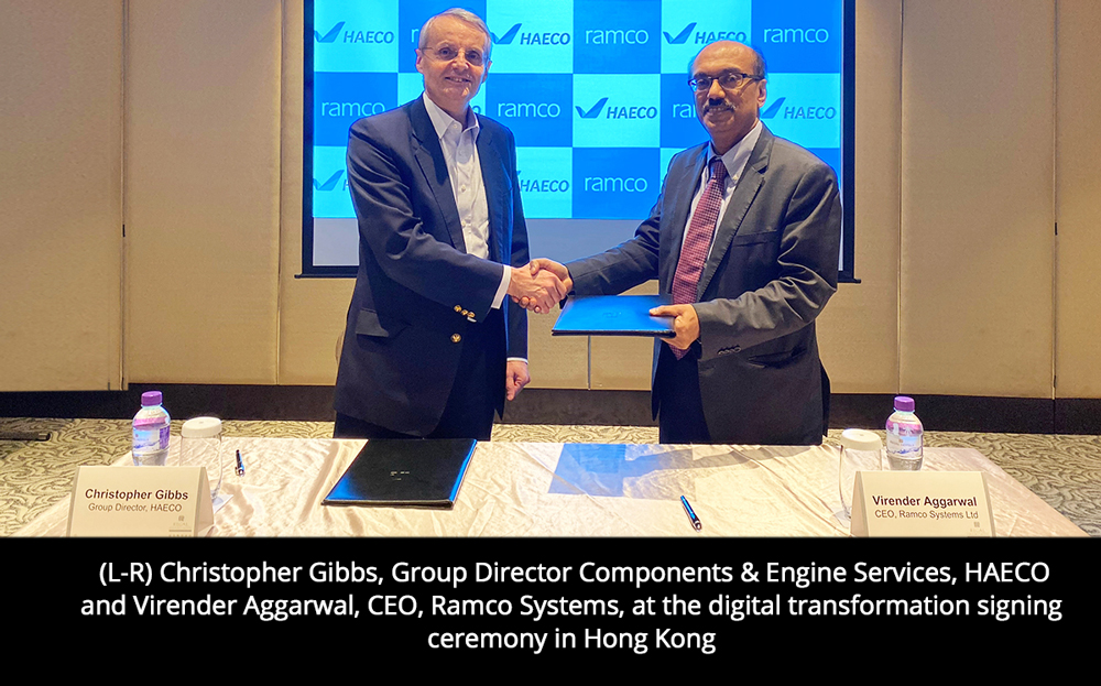 Leading Aviation MRO, HAECO extends partnership with Ramco