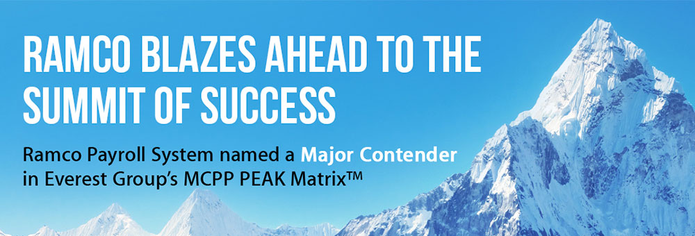 Ramco Systems positioned as a Major Contender in Everest Group's PEAK Matrix for Multi-Country Payroll Platform (MCPP)